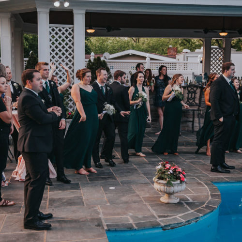 Wedding Party by Pool